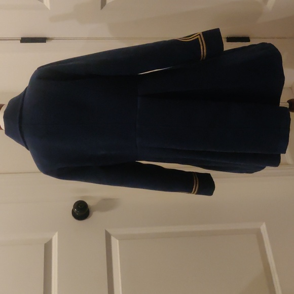 Cat And Jack Girls Large 10/12 Navy Double Breasted Coat Large 10/12 - Picture 5 of 10